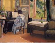 Vallotton Felix Woman at a Piano  - Hermitage